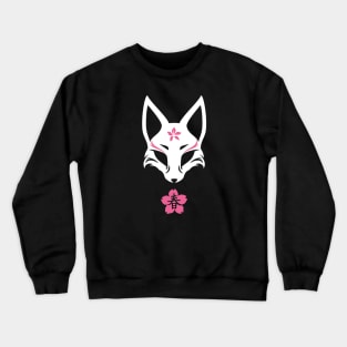 Japanese Kitsune Fox Mask Haru Spring Crewneck Sweatshirt